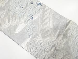 アンティーク 橋に笠松模様織り出し袋帯(着用可)